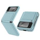 For Samsung Galaxy Z Flip3 5G GKK Ultra-thin Striped PC + TPU Phone Case(Blue) - 1