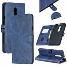 For One Plus 7  Pro Stitching Style 2-Color Cow Texture Horizontal Flip PU Leather Case with Holder & Card Slot & Lanyard(Blue) - 1