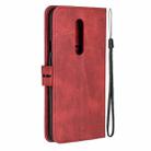 For One Plus 7  Pro Stitching Style 2-Color Cow Texture Horizontal Flip PU Leather Case with Holder & Card Slot & Lanyard(Red) - 3