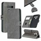 For LG G8 G8S Stitching Style 2-Color Cow Texture Horizontal Flip PU Leather Case with Holder & Card Slot & Lanyard(Gray) - 1