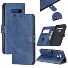 For LG G8 G8S Stitching Style 2-Color Cow Texture Horizontal Flip PU Leather Case with Holder & Card Slot & Lanyard(Blue) - 1