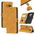 For LG V50 Stitching Style 2-Color Cow Texture Horizontal Flip PU Leather Case with Holder & Card Slot & Lanyard(Yellow) - 1