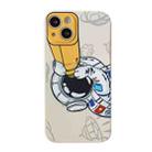 For iPhone 13 Aerospace Pattern TPU Phone Case(Astronaut Beige Yellow) - 1