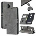 For Moto Z4 Play / Z4 Stitching Style 2-Color Cow Texture Horizontal Flip PU Leather Case with Holder & Card Slot & Lanyard(Gray) - 1