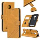 For Moto Z4 Play / Z4 Stitching Style 2-Color Cow Texture Horizontal Flip PU Leather Case with Holder & Card Slot & Lanyard(Yellow) - 1