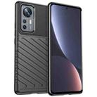 ForXiaomi 12S Pro / 12 Pro Thunderbolt Shockproof TPU Phone Case(Black) - 1