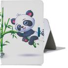 For 8 inch  Tablet PC Universal Colored Drawing Horizontal Flip PU Leather Case with Holder & Card Slot(Bamboo Panda) - 1