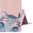 For 10 inch  Tablet PC Universal Colored Drawing Horizontal Flip PU Leather Case with Holder & Card Slot(Cute Cat) - 1