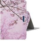 For 10 inch  Tablet PC Universal Colored Drawing Horizontal Flip PU Leather Case with Holder & Card Slot(Cherry Tree) - 1