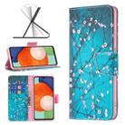 For Samsung Galaxy A13 4G Colored Drawing Pattern Leather Phone Case(Plum Blossom) - 1