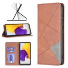 For Samsung Galaxy A73 5G Prismatic Invisible Magnetic Leather Phone Case(Brown) - 1