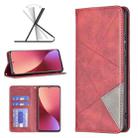 For Xiaomi 12 Prismatic Invisible Magnetic Leather Phone Case(Red) - 1