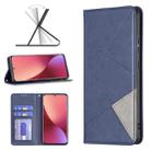 For Xiaomi 12 Prismatic Invisible Magnetic Leather Phone Case(Blue) - 1