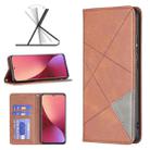 For Xiaomi 12 Prismatic Invisible Magnetic Leather Phone Case(Brown) - 1