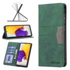 For Samsung Galaxy A73 5G Magnetic Splicing Leather Phone Case(Green) - 1