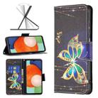 For Samsung Galaxy A13 4G Colored Drawing Leather Phone Case(Big Butterfly) - 1