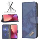 For Xiaomi 12 Matching Color Crocodile Texture PU Leather Phone Case(Blue) - 1