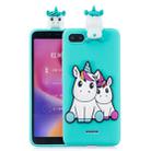 For Xiaomi Redmi 6A 3D Cartoon Pattern Shockproof TPU Protective Case(Couple Unicorn) - 1