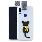 For Xiaomi Redmi Note 7 3D Cartoon Pattern Shockproof TPU Protective Case(Little Black Cat) - 1