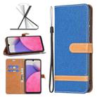 For Samsung Galaxy A33 5G Color Matching Denim Texture Leather Phone Case(Royal Blue) - 1