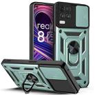 For OPPO Realme 8 5G Sliding Camera Design TPU + PC Phone Case(Green) - 1