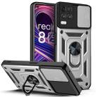 For OPPO Realme 8 5G Sliding Camera Design TPU + PC Phone Case(Silver) - 1