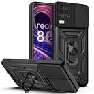 For OPPO Realme 8 5G Sliding Camera Design TPU + PC Phone Case(Black) - 1