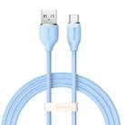 Baseus CAGD010003 Jelly Series 100W USB to USB-C / Type-C Liquid Silicone Fast Charging Data Cable, Cable Length:1.2m(Blue) - 1