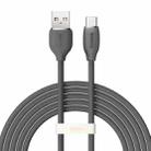 Baseus CAGD010101 Jelly Series 100W USB to USB-C / Type-C Liquid Silicone Fast Charging Data Cable, Cable Length:2m(Black) - 1