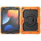 For iPad 10.2 2021 / 2020 / 2019 Silicone + PC Tablet Case with Shoulder Strap(Orange+Black) - 2