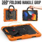 For iPad 10.2 2021 / 2020 / 2019 Silicone + PC Tablet Case with Shoulder Strap(Orange+Black) - 3