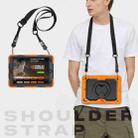 For iPad 10.2 2021 / 2020 / 2019 Silicone + PC Tablet Case with Shoulder Strap(Orange+Black) - 7