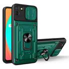 For OPPO Realme C11 Sliding Camshield Card Phone Case(Dark Green) - 1