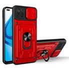For OPPO F17 Pro / A93 Sliding Camshield Card Phone Case(Red) - 1