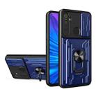 For OPPO Realme 5 / C3 Sliding Camshield Card Phone Case(Sapphire Blue) - 1