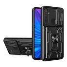 For OPPO Realme 5 / C3 Sliding Camshield Card Phone Case(Black) - 1