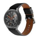 For Samsung Galaxy Watch4 40mm / 44mm Genuine Leather Watch Band(Black) - 1