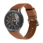 For Samsung Galaxy Watch4 40mm / 44mm Genuine Leather Watch Band(Brown) - 1