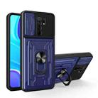 For Xiaomi Redmi 9 Sliding Camshield Card Phone Case(Blue) - 1