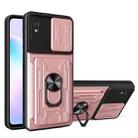 For Xiaomi Redmi 9A Sliding Camshield Card Phone Case(Rose Gold) - 1