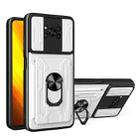 For Xiaomi Poco X3 Sliding Camshield Card Phone Case(White) - 1