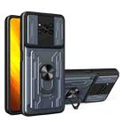 For Xiaomi Poco X3 Sliding Camshield Card Phone Case(Grey) - 1