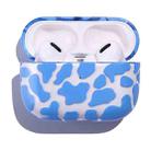 Transparent Cow Series Earphone PC Protective Case For AirPods Pro(Blue) - 1