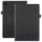 For Samsung Galaxy Tab A8 10.5 2021 Litchi Texture Solid Color Leather Tablet Case(Black) - 1