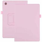 For Samsung Galaxy Tab A8 10.5 2021 Litchi Texture Solid Color Leather Tablet Case(Pink) - 1