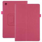 For Samsung Galaxy Tab A8 10.5 2021 Litchi Texture Solid Color Leather Tablet Case(Rose Red) - 1