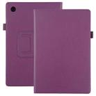 For Samsung Galaxy Tab A8 10.5 2021 Litchi Texture Solid Color Leather Tablet Case(Purple) - 1