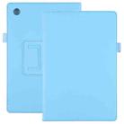 For Samsung Galaxy Tab A8 10.5 2021 Litchi Texture Solid Color Leather Tablet Case(Sky Blue) - 1