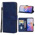For OPPO A96 4G / A36 4G / A76 4G / K10 4G Leather Phone Case(Blue) - 1