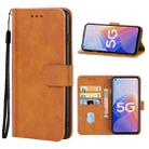 For OPPO A96 4G / A36 4G / A76 4G / K10 4G Leather Phone Case(Brown) - 1